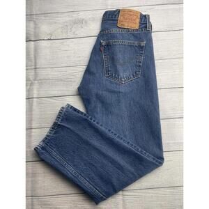 VINTAGE Levis 501xx USA 33x30 Mens Blue Denim 90s Y2k